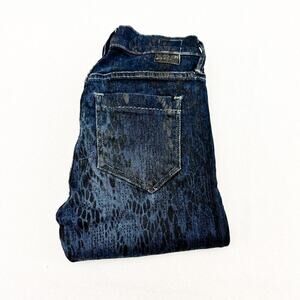 Goldsign Dark Wash Patterned Denim Jeans Skinny Style W3127d-818 Size 25